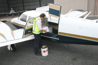 freight loaded into aircraft